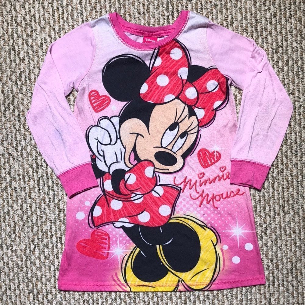 Vintage Minnie Mouse Graphic Pajama Top | Size 6